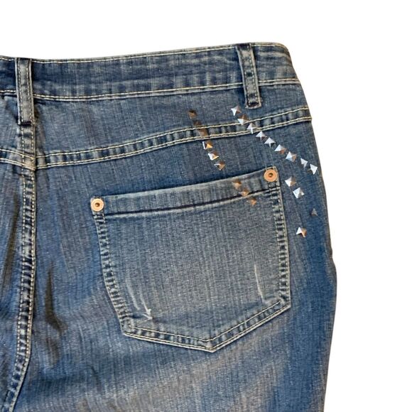 Avenue Jeans Women Size 16 Bedazzled Denim Studded Crystal Bootcut Y2K Rock Star - Picture 9 of 16